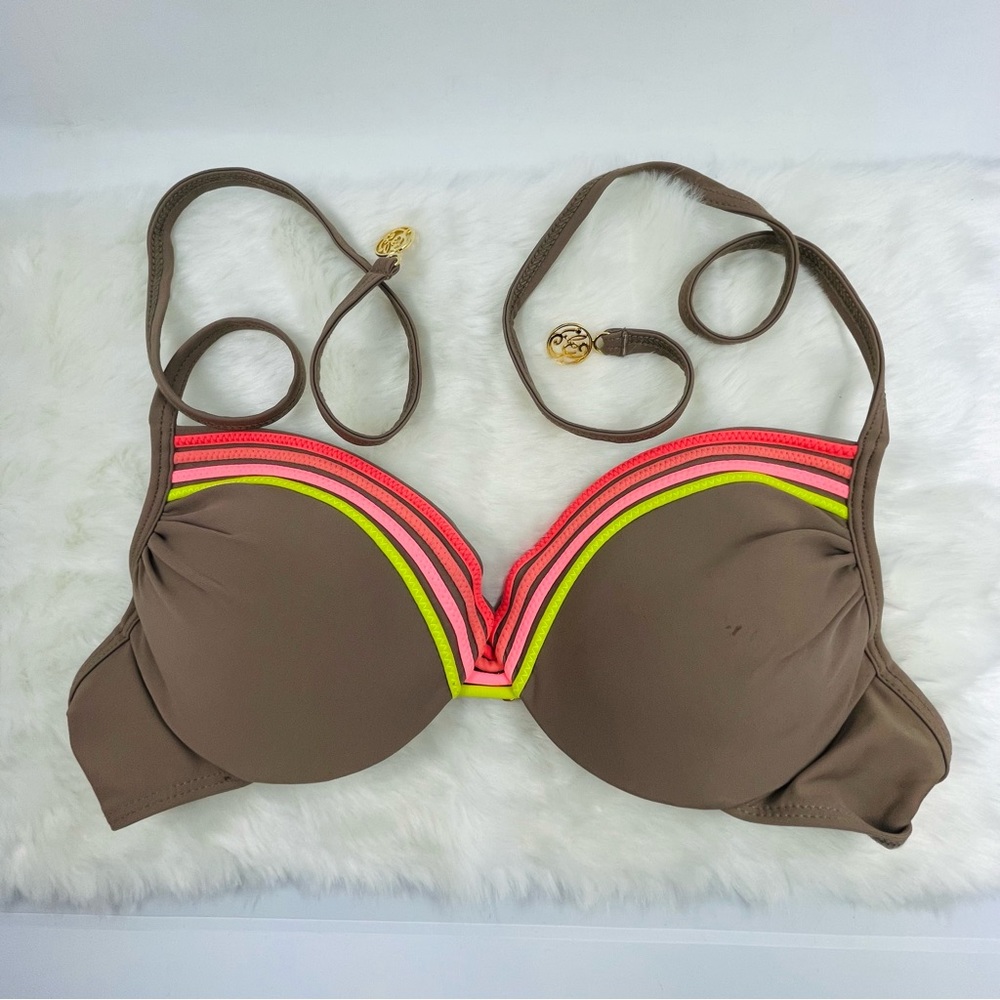 Luli Fama Unstoppable Seamless Plunge Underwire Push up Top